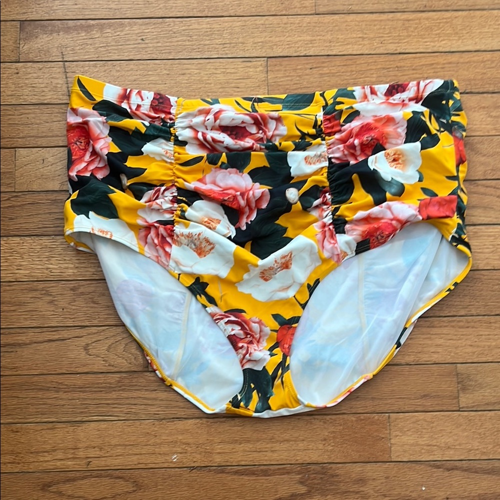 Floral High-Waisted Bikini Bottoms